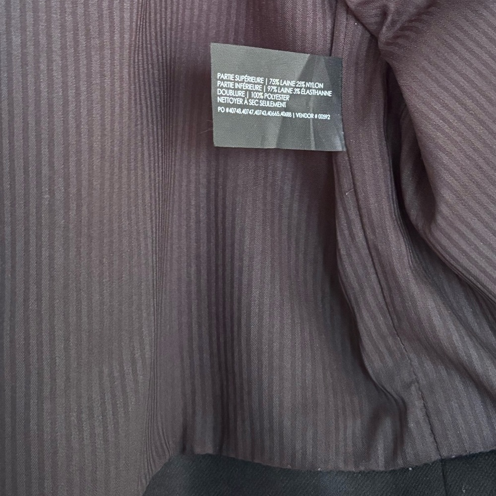 Club Monaco Black Cropped Shimmer Wool Jacket Size 8 Medium - Picture 3 of 6